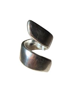 Modern BOLD E&L Wide BYPASS .925 Silver Ring size 8